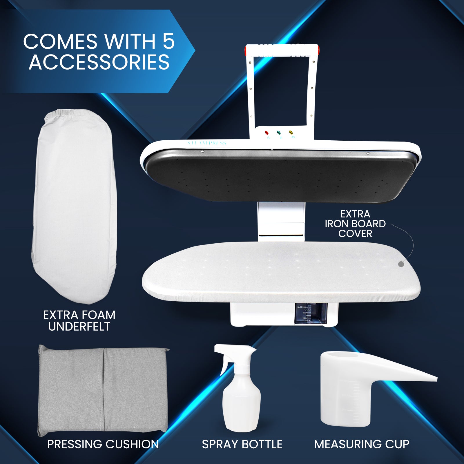 Compact 22 Inch Steam Press with Custom Stand