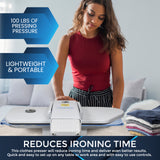 Compact Ironing Steam Press with Extra Cover & Foam Padding by SpeedyPress- 22”x12” Clothes Press Machine for Home - 5 Temperature Settings For All Fabrics and Steam Burst Function For Perfect Ironing